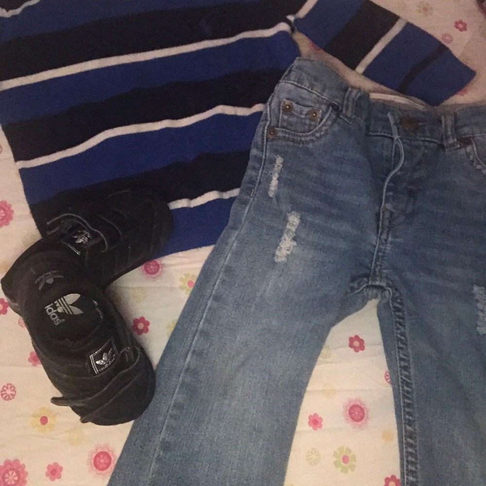 Ralph Lauren sweater and Levi Strauss 18m
